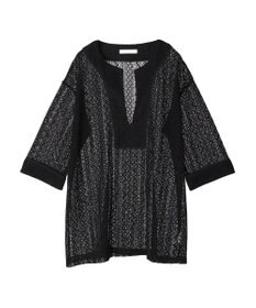 Green Parks カフタンレース７分袖ブラウス