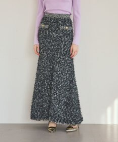 GRACE CONTINENTAL ツイーディーニットスカート