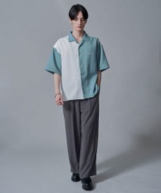 WEGO 【速乾/しわになりにくい/MLサイズ展開】ドライポリカラーブロックシャツ（SS）