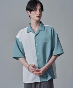 WEGO 【速乾/しわになりにくい/MLサイズ展開】ドライポリカラーブロックシャツ（SS）