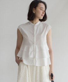 組曲 【WEB限定】プレーティング天竺ティアード カットソー