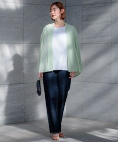 23区 L 【新色追加/UVケア/接触冷感】マルチ機能 シアー ショート カーディガン