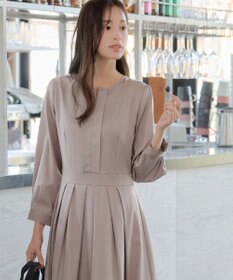 Tiaclasse L 【セレモニー・XSサイズ(5号)追加・新色追加・洗える】キーネックフレアワンピース