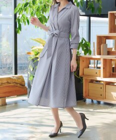 Tiaclasse カシュクールシャツワンピース