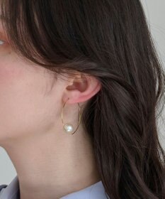 Phoebe 〈金属アレルギー対応〉ビッグサークルパールピアス/ニッケルフリー/大ぶり/存在感◎/主役級