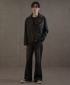 WEGO ボタンフライローライズフレアデニム