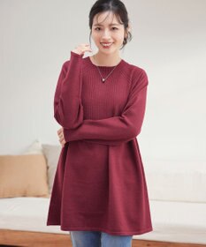 Tiaclasse 【新色追加・洗える】ミドルリブニットチュニック