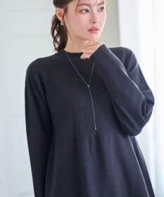 Tiaclasse 【新色追加・洗える】ミドルリブニットチュニック