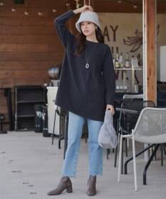 Tiaclasse 【新色追加・洗える】ミドルリブニットチュニック