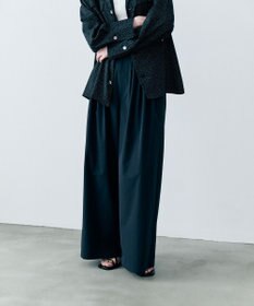 uncrave クールタッチカラータイプライター ワイドパンツ ブラック