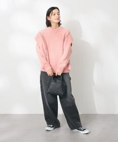 CRAFT STANDARD BOUTIQUE 洗える/ハンドステッチデザインニットプルオーバー
