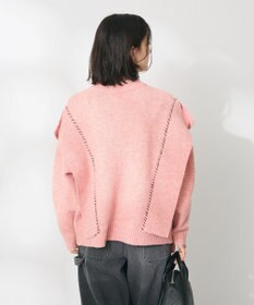 CRAFT STANDARD BOUTIQUE 洗える/ハンドステッチデザインニットプルオーバー