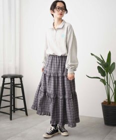 WEGO 【新色追加】ドロストデザインハーフZIPスウェット