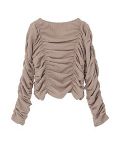 earth music&ecology フロントホックシャーリングトップス