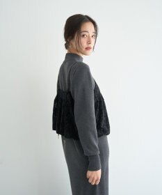 YECCA VECCA 【2点SET】バルーンキャミ付きニットワンピース