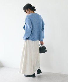 CRAFT STANDARD BOUTIQUE 洗える/ハンドステッチデザインニットプルオーバー