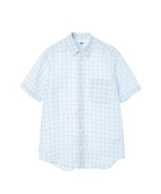 DAKS リネンチェック 半袖シャツ
