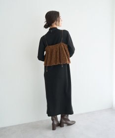 YECCA VECCA 【2点SET】バルーンキャミ付きニットワンピース