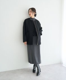 YECCA VECCA 【2点SET】バルーンキャミ付きニットワンピース