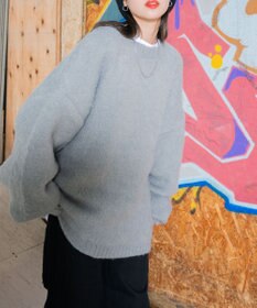 WEGO モヘアライクBIGプルオーバー