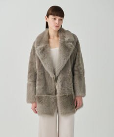 GRACE CONTINENTAL ムートンライダースコート