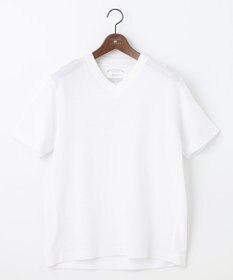 JOSEPH ABBOUD 【オリジナルオーガニックコットン使用】JOE COTTONサッカー Vネック Tシャツ