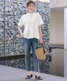 Tiaclasse 【安田美沙子さん着用・洗える】ストレッチストレートデニム