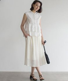 組曲 【WEB限定】プレーティング天竺ティアード カットソー