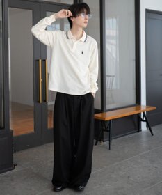 WEGO 【25年秋冬新作/ユニセックスITEM/SMLサイズ展開】別注USPOLOラインポロシャツ（長袖）