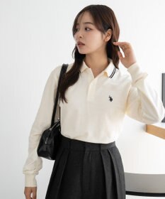 WEGO 【25年秋冬新作/ユニセックスITEM/SMLサイズ展開】別注USPOLOラインポロシャツ（長袖）