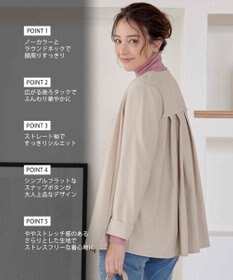 Tiaclasse ノーカラー後ろタックフレアコート