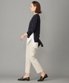 ICB L 【洗える】クロスコンビ シャツドッキングプルオーバー