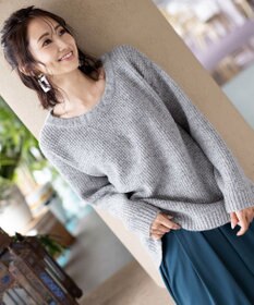 Tiaclasse 【洗える】大人可愛いワッフルニットトップス