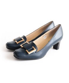 Pointer 日本製 本革バックルパンプス