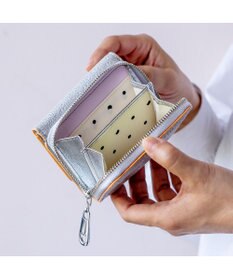 tsumori chisato CARRY キラネコフラワー 3つ折り財布 ミニ財布