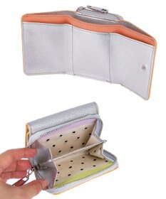 tsumori chisato CARRY キラネコフラワー 3つ折り財布 ミニ財布