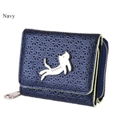 tsumori chisato CARRY キラネコフラワー 3つ折り財布 ミニ財布