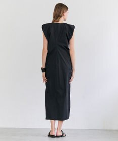 BEIGE， MALLOW / コットンタック バルーンスリーブドレス