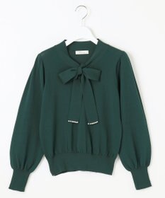 Feroux 【洗える】プチパールボウタイ ニット