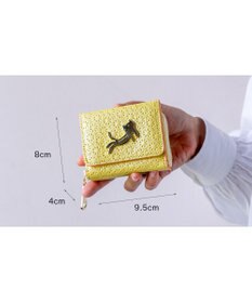 tsumori chisato CARRY キラネコフラワー 3つ折り財布 ミニ財布