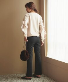 Feroux 【洗える】袖フリルダンボール プルオーバー