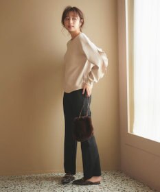 Feroux 【洗える】袖フリルダンボール プルオーバー