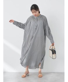 earth music&ecology コットンボイルギャザーワンピース