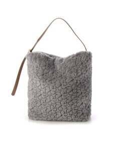 UNBILLION cachecache 花刺繍エコファーワンハンドルバッグ