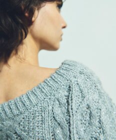 GRACE CONTINENTAL スパングルケーブルニット