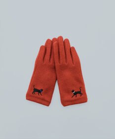 ORuKuBET おさんぽねこ刺繍ジャージグローブ(KIDS)【タッチパネル対応】