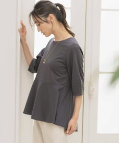 ANY SIS S 【接触冷感/UVカット】サカリバ ペプラム プルオーバー