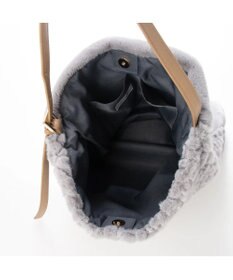 UNBILLION cachecache 花刺繍エコファーワンハンドルバッグ