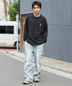 WEGO 【ユニセックス着用ITEM/MLサイズ展開】別注BENDAVISワンポイントT（LS）