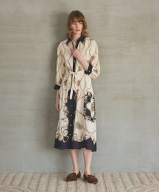 GRACE CONTINENTAL スカーフプリントシャツワンピース